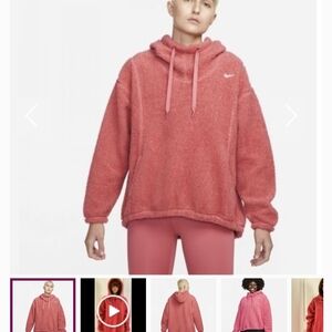 Nike Women's Pink Fleece Hoodie